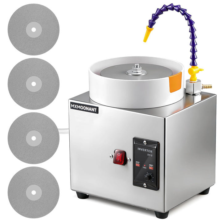 Mxmoonant 6-Zoll-Flachschleifmaschine 2980 U/min mit 5 Schleifscheiben, einstellbare Richtung und Ge