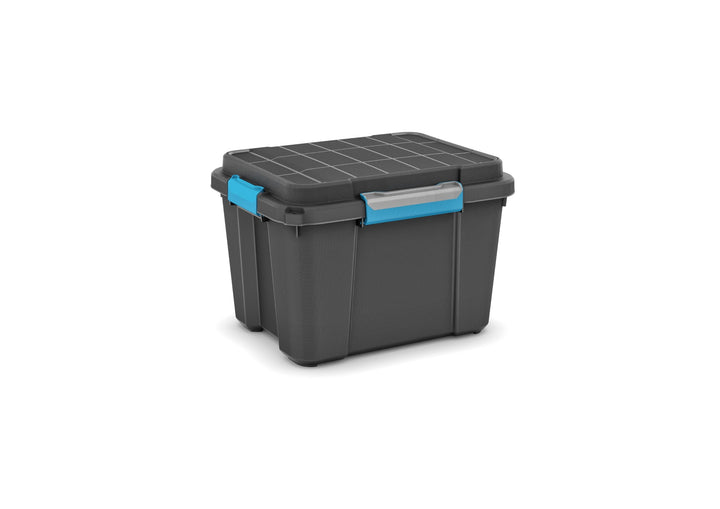 Kis Aufbewahrungsbox Scuba Box 43 Liter in schwarz-blau, Plastik, 59.5x39x34 cm