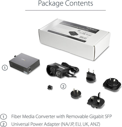 StarTech.com Multimode (MM) LC Glasfaser Medienkonverter für 10/100/1000 Netzwerk - 550m - Gigabit E