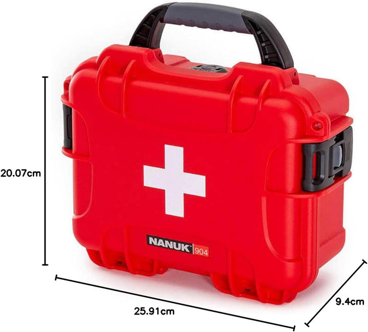 Nanuk 968 wasserdichter Hartschalenkoffer mit leeren Rädern Erste Hilfe - Medium, Erste Hilfe - Medi