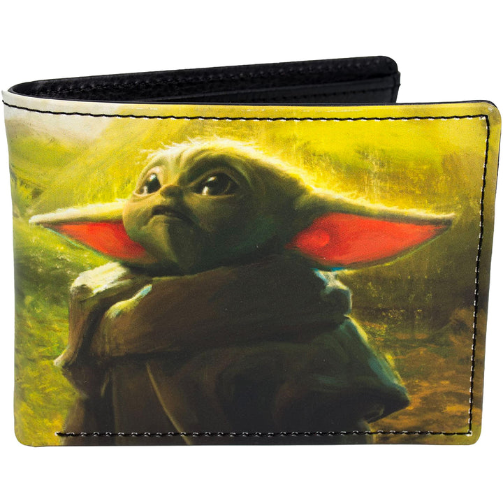 Concept One Disney Star Wars Mandalorian Slim Bifold Reisebrieftasche Grün, Gr&amp;