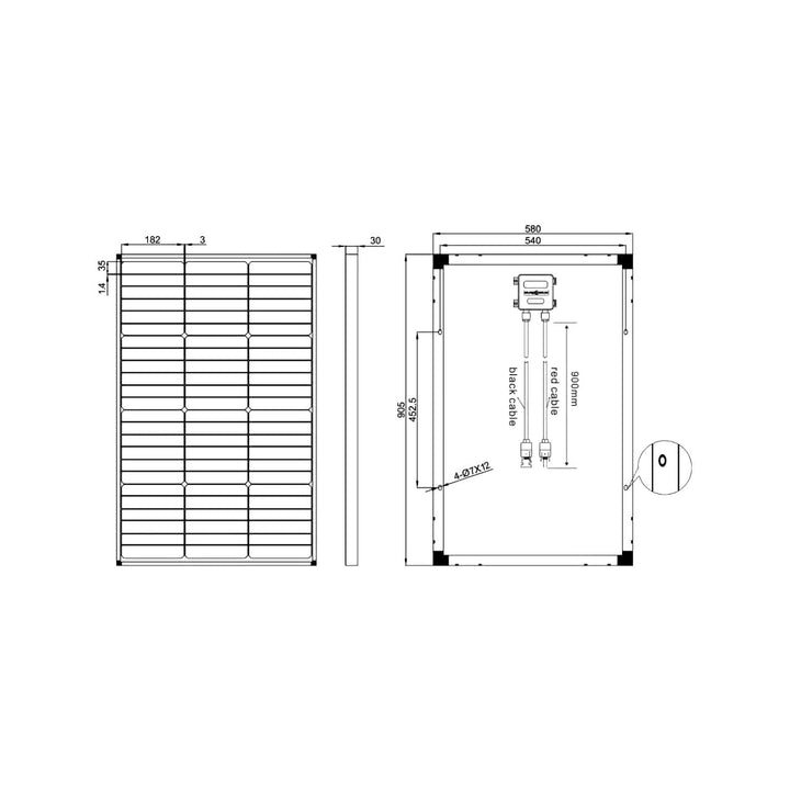 enjoy solar 36V Monokristallines Solarmodul, 182mm Solarzellen 10 Busbars Solarpanel ideal für Wohnm