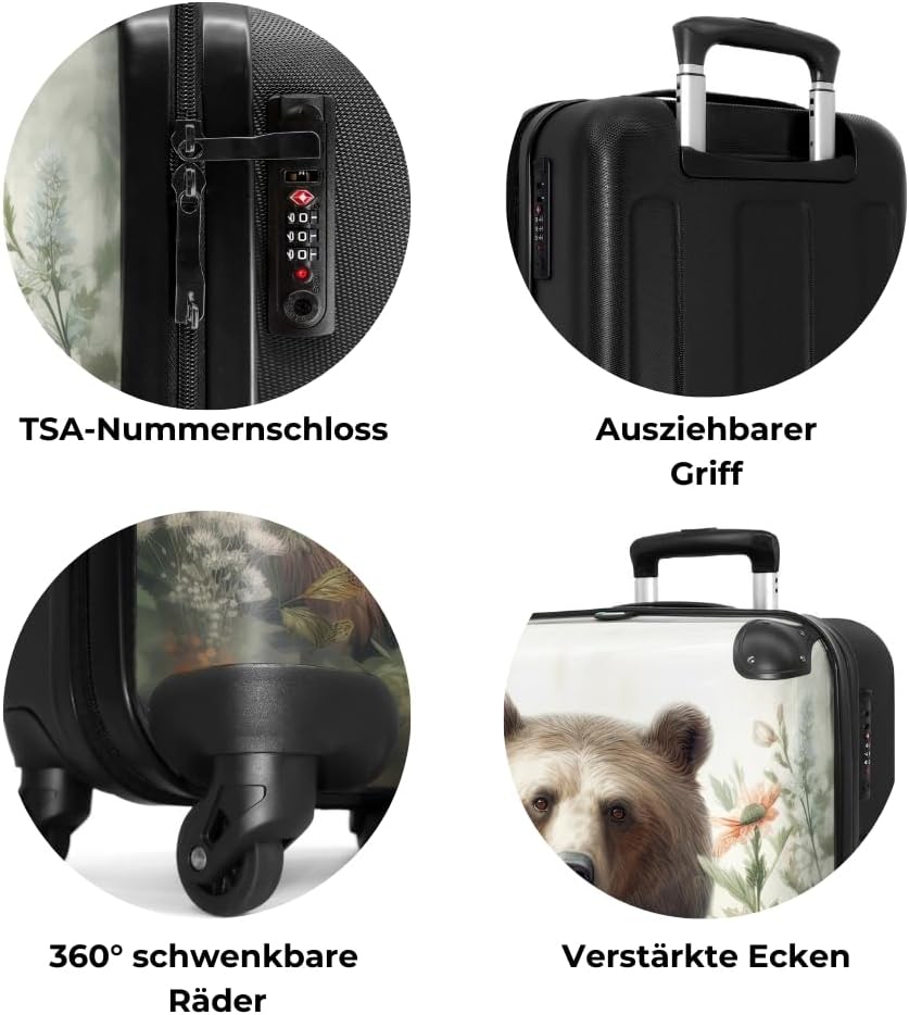 Koffer Mittelgross 67x43x25 cm Hartschalenkoffer L Trolley Rollkoffer 4 Rollen Leicht Hartschale Mit
