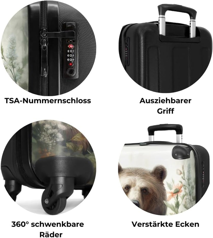 Koffer Mittelgross 67x43x25 cm Hartschalenkoffer L Trolley Rollkoffer 4 Rollen Leicht Hartschale Mit