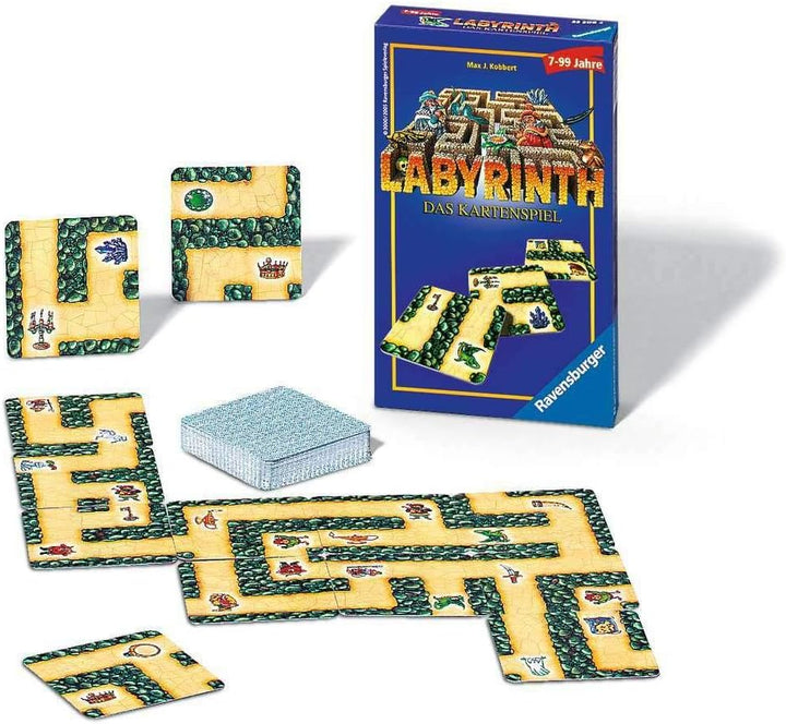 Ravensburger 23206 - Labyrinth - Das Kartenspiel , Mitbringspiel für 2-6 Spieler, Legespiel ab 7 Jah