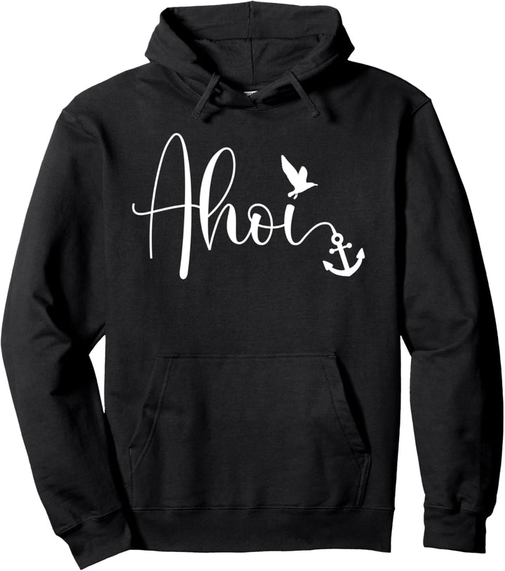 "Ahoi" Anker Möwe Platt Ostfriese Nordsee Pullover Hoodie