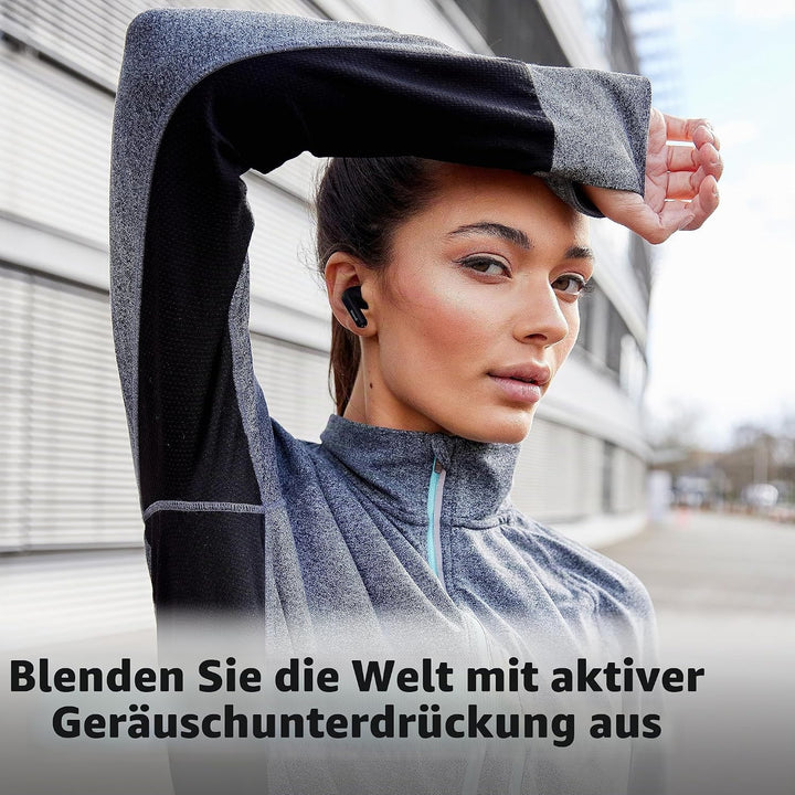 Intenso Black Buds - TWS True Wireless Kopfhörer T300A mit Active Noise Cancelling und bis zu 35 Std