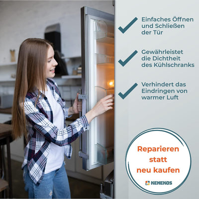 Kenekos - 2er Türscharnier-Set geeignet für Kühlschrank Bosch Siemens 00481147/481147 Neff AEG Elect