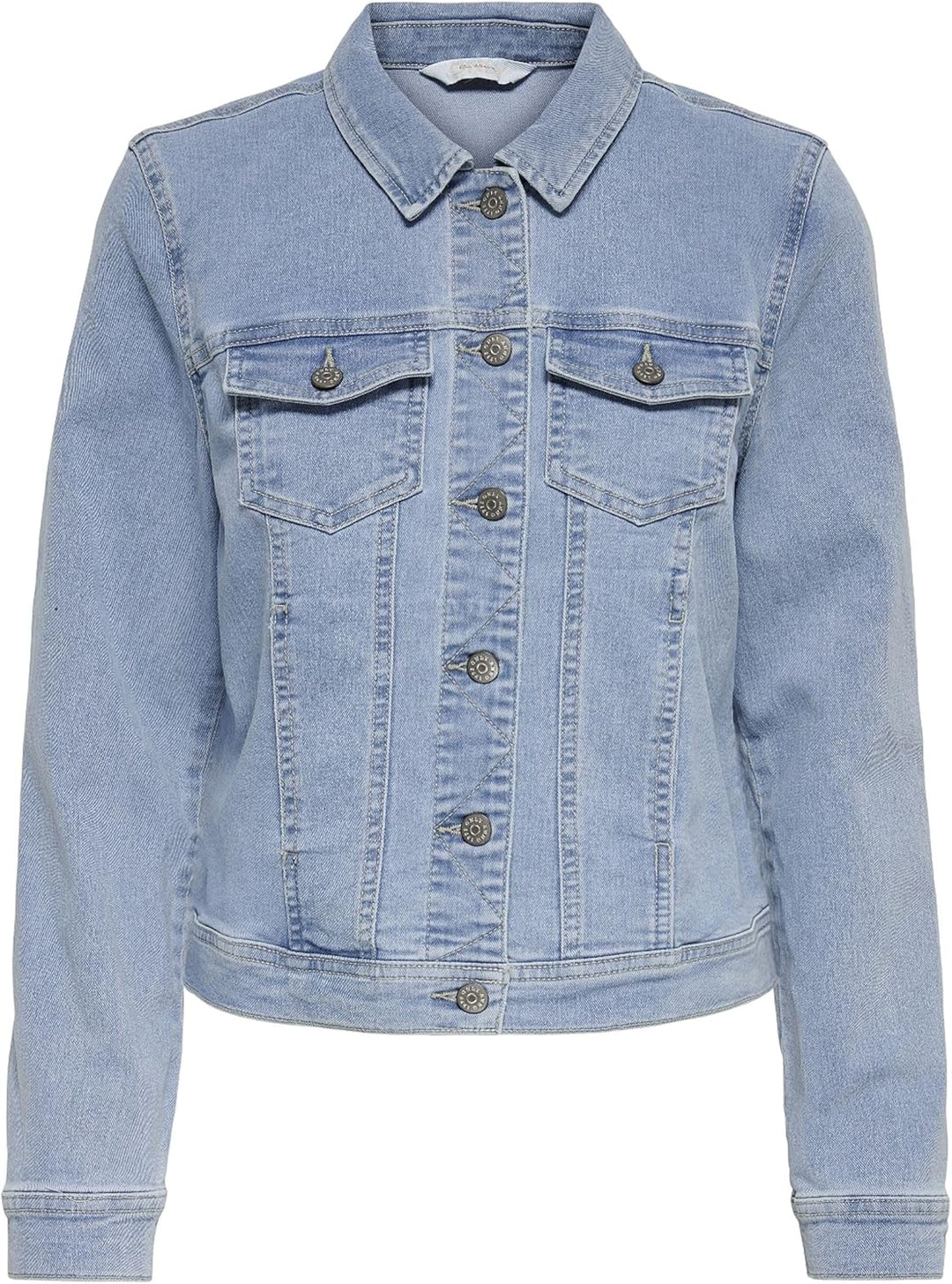 ONLY Damen Jeansjacke Tia Colored Übergangsjacke mit Knopfleiste XS Light Blue Denim, XS Light Blue