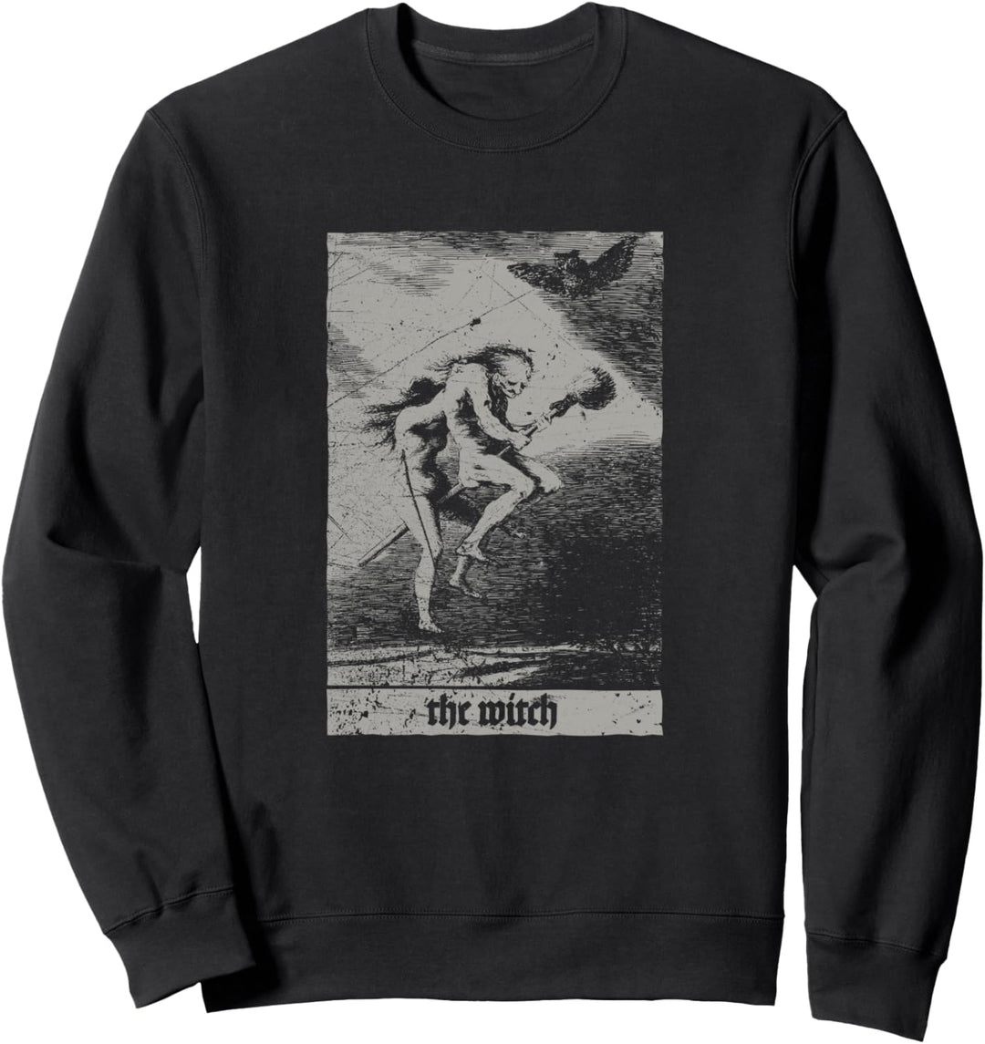 Okkult The Witch Occult Hexe Tarot Esoteric Vintage Grunge Sweatshirt