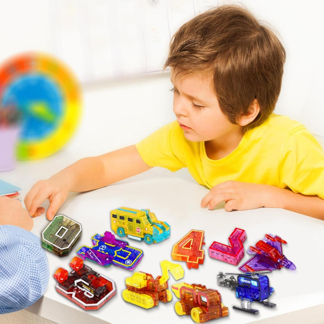 Zahlenroboter – Abs-Zahlenroboter Verwandeln Actionfiguren-Spielzeug, Zahlen-Bots-Spielzeug-Lernspie
