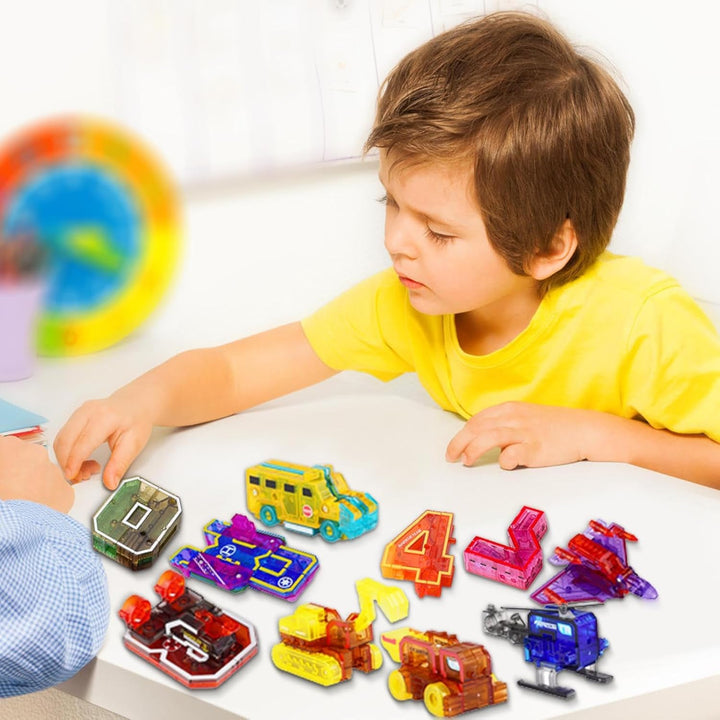 Zahlenroboter – Abs-Zahlenroboter Verwandeln Actionfiguren-Spielzeug, Zahlen-Bots-Spielzeug-Lernspie