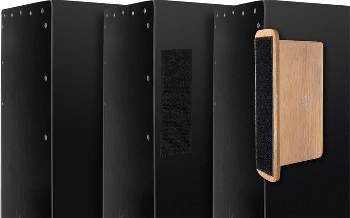 XDrum CW-S Cajon Woodblock Set - Montierbarer Holzblock - Klettstreifen auf der Rückseite - Kann mit