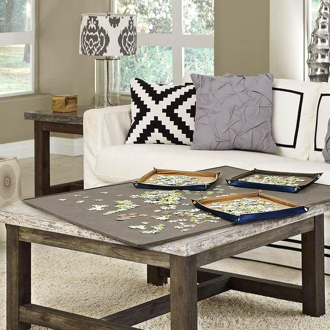 LAVIEVERT Oxford Stoff Puzzle Brett mit Etui, tragbare Puzzle Aufbewahrung für bis zu 1.500 Teile –
