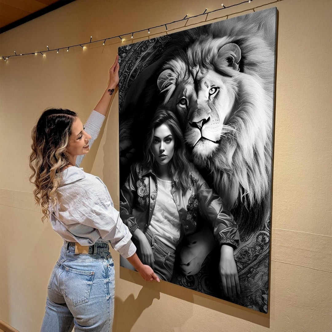 Artmazing | Löwe Bild | Poster &amp; Kunstdrucke | Bild Hochkant | Pop Art Bilder Leinwand | S Art Bilde