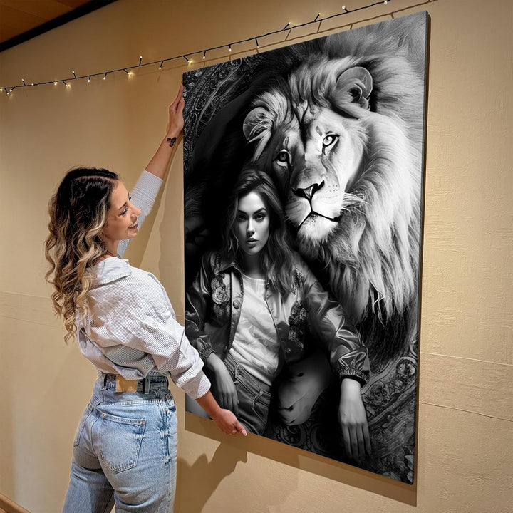 Artmazing | Löwe Bild | Poster &amp; Kunstdrucke | Bild Hochkant | Pop Art Bilder Leinwand | S Art Bilde