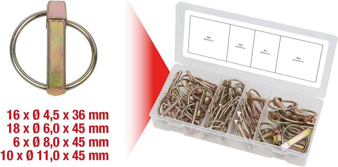KS Tools 970.0550 Sortiment Klappsplinte, 50-tlg