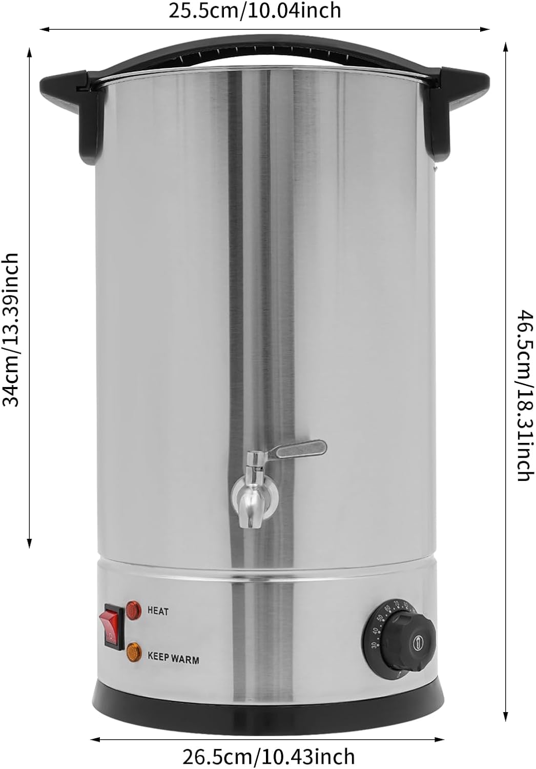 Silber Elektrischer Wachsschmelzofen, 15L Wachsschmelzer Temperaturbereich 30-110℃, für Kerzenherste