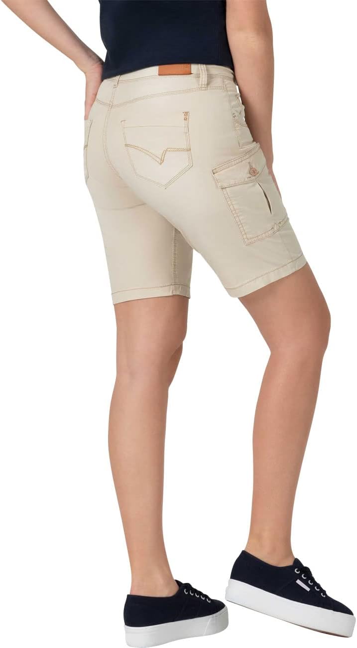 Timezone Damen Slim NaliTZ Cargo Short 31W Linen Beige, 31W Linen Beige