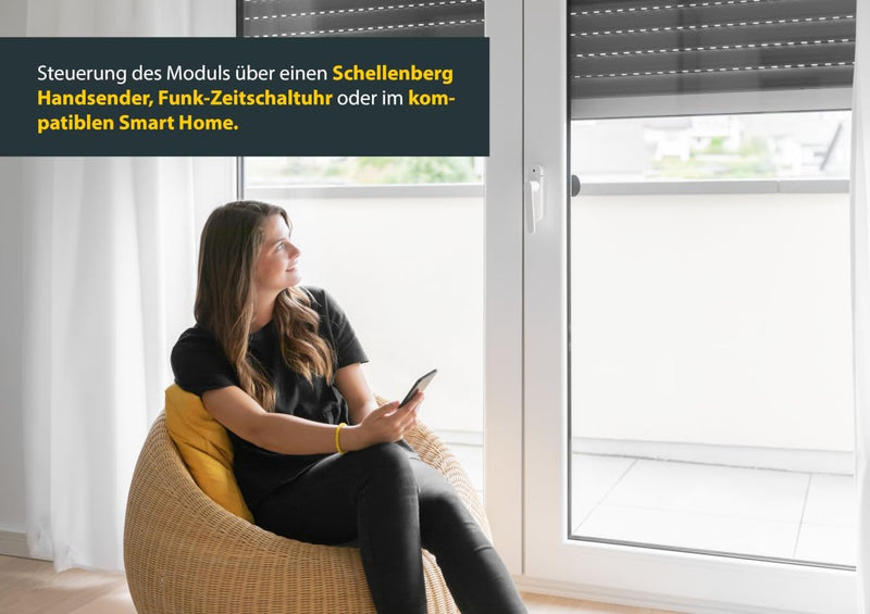 Schellenberg 20017 Smart Home Funk-Empfangsmodul Nachrüsten auf Funk, macht Ihre Antriebe Smart Home