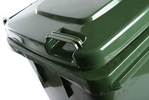 rg-vertrieb Mülltonne Müllbehälter 120L mit Deckel 2 Rad Behälter Abfalltonne 5 Farben (Grün), Grün