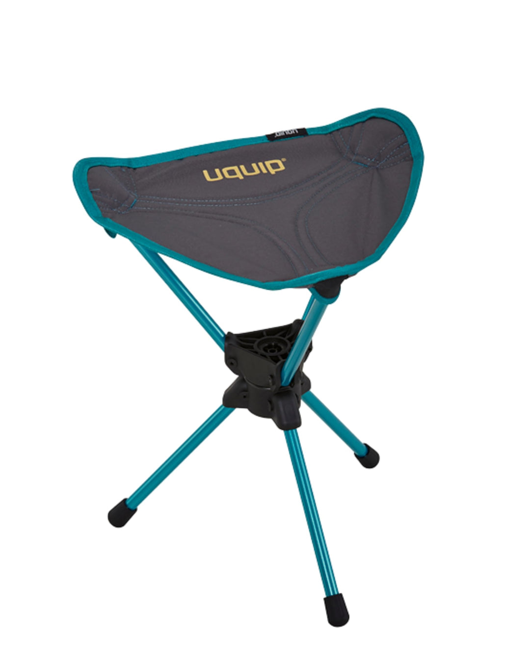Uquip Three Sixty Leichtgewichts Dreibeinhocker mit innovativem 360° Drehgelenk, Grau, Grau