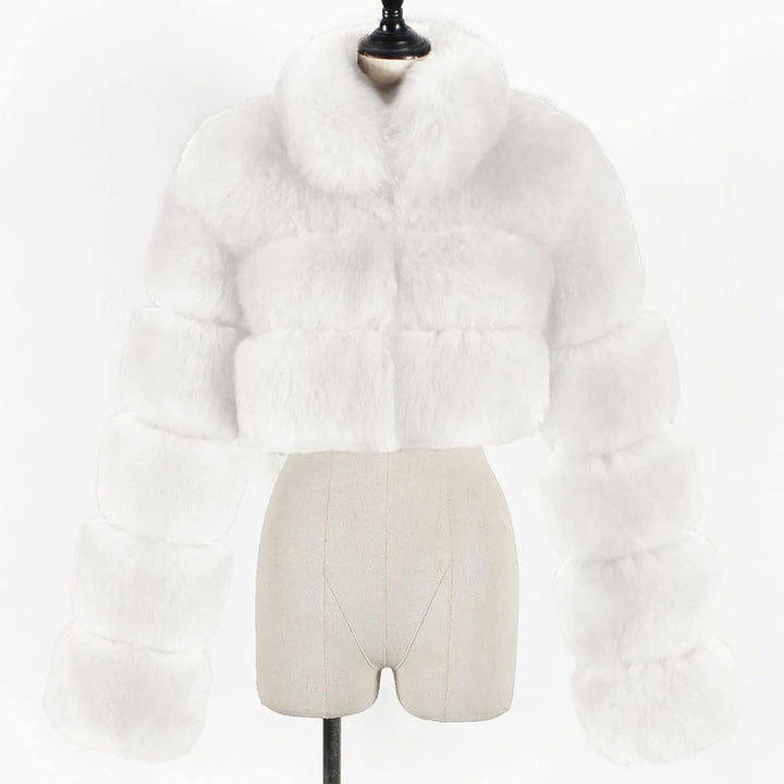 TRIGLICOLEUM Kunstpelz Mantel Damen Dickes Warme Winterjacke Kurz Kunstpelz Jacke Langärmlig Plüschj