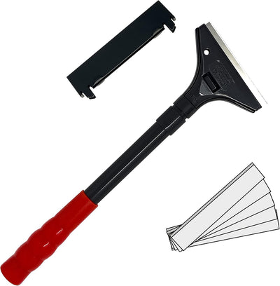 Green Home - Farbschaber PREMIUM 30 cm Tapetenschaber [Schnellwechselvorrichtung] - 100 mm inkl. 5 E