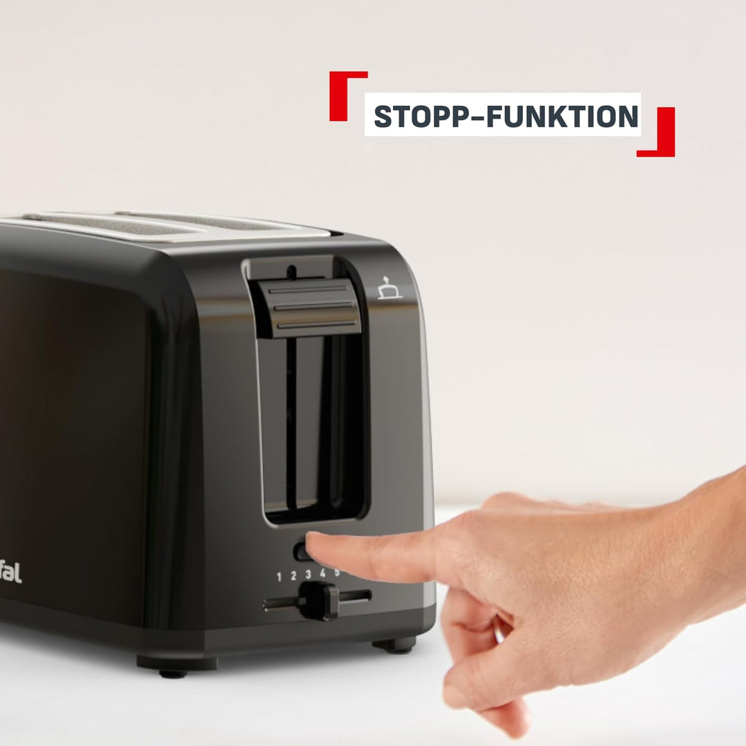 Tefal TT1A28 Vita Toaster | 7 Bräunungsstufen | 2 Toastschlitze | zentriert die Brotscheiben | Hebef