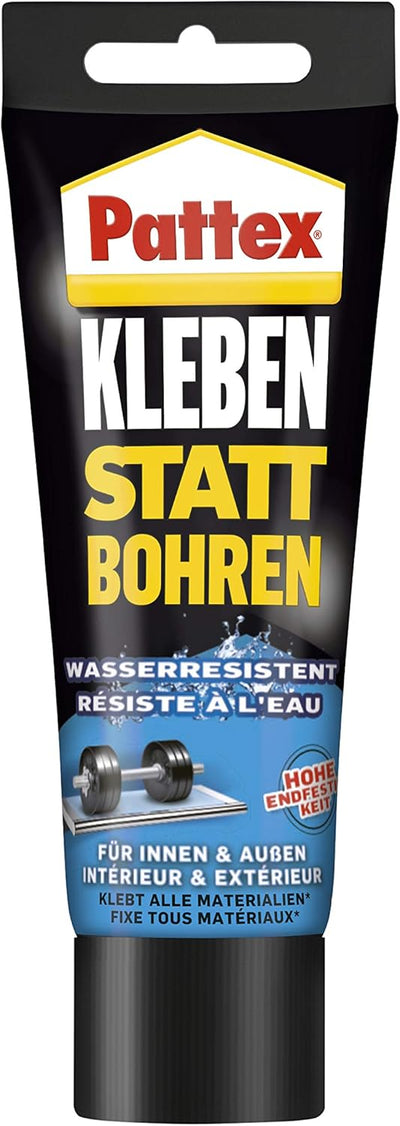 Pattex Montagekleber Kleben statt Bohren Wasserresistent, Kraftkleber für innen & aussen & Montagekl