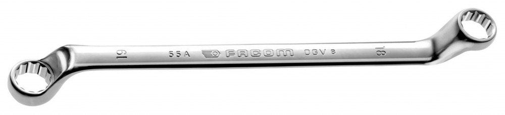 FACOM Ringschlüssel, gekröpft, 12 Kant, 30x32 mm, 1 Stück, 55A.30X32