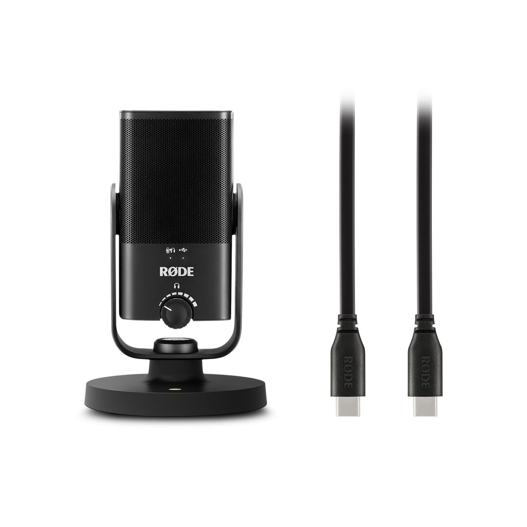 RØDE NT-USB Mini-Kondensator-USB-Mikrofon in Studioqualität + SC17 USB-C-auf-USB-C-Kabel (1,5 m - An