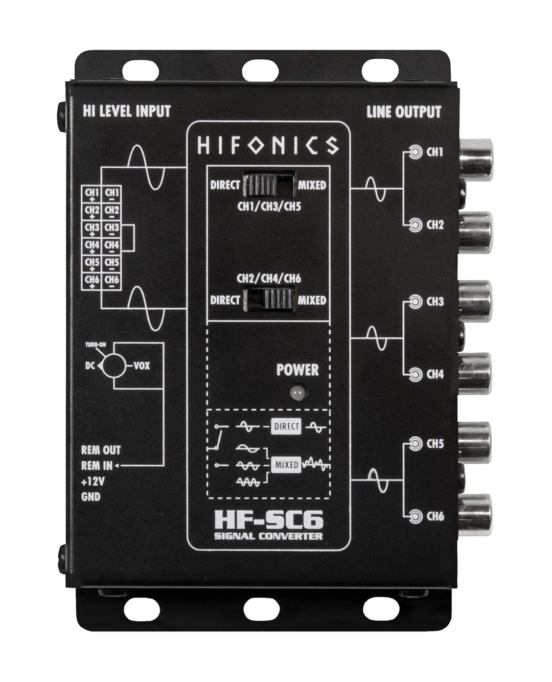 Hifonics HF-SC 6 | 6-Kanal Signal Konverter/High-Low Wandler