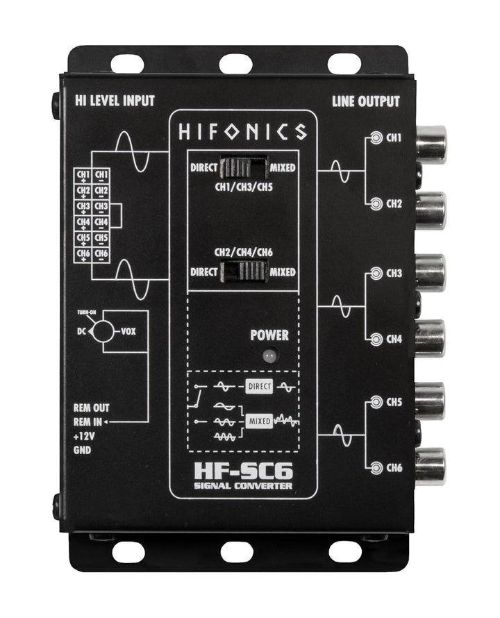 Hifonics HF-SC 6 | 6-Kanal Signal Konverter/High-Low Wandler