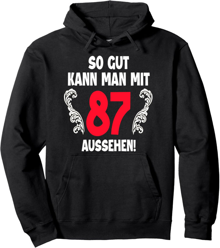 87 Jahre Mann Frau Geboren 1935 Feier Party 87. Geburtstag Pullover Hoodie