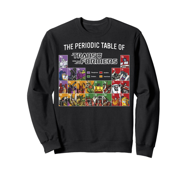 Transformers Retro Autobots Periodic Table Of Transformers Sweatshirt