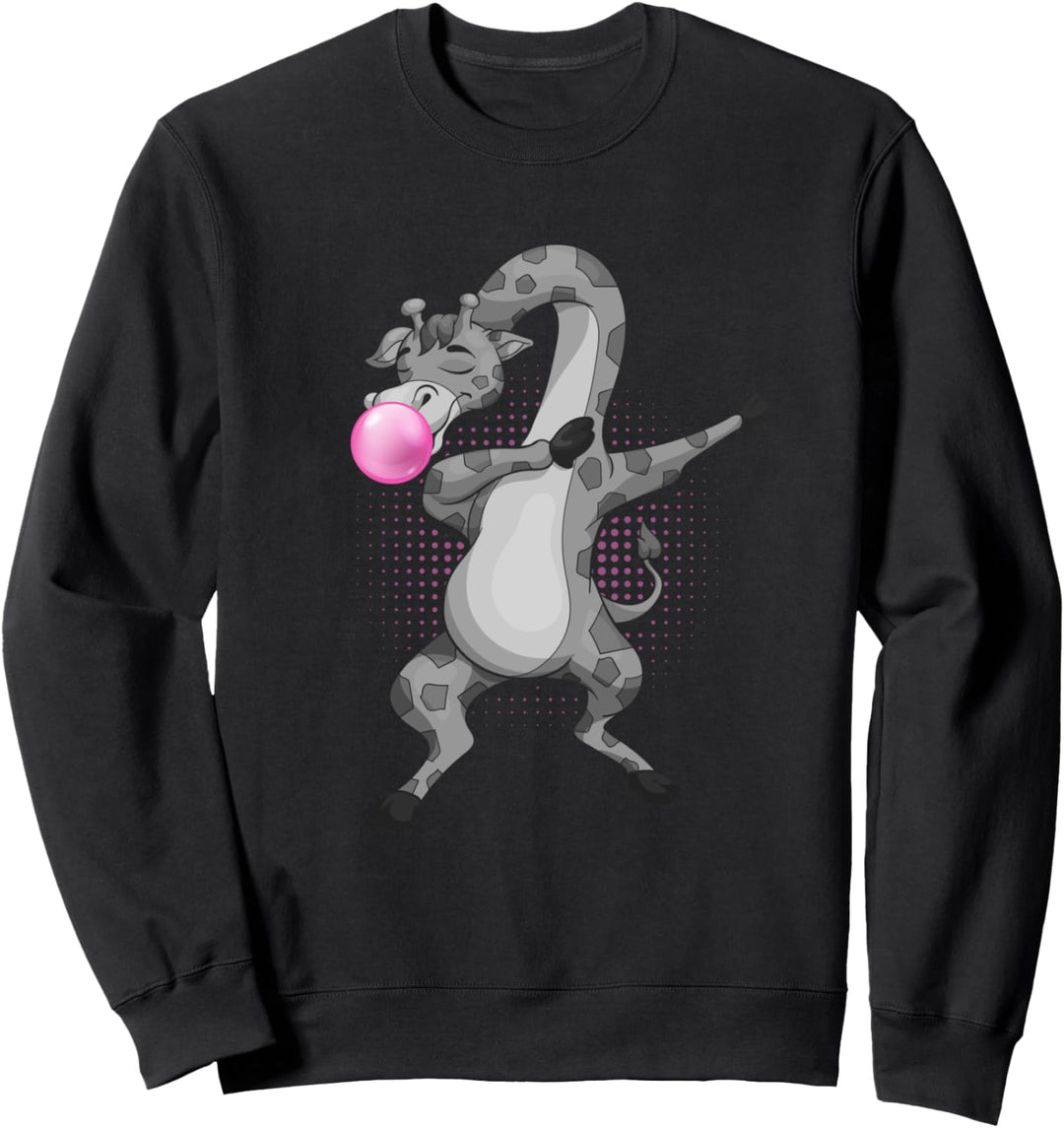 Afrika Safari Tier Kaugummi Zoo Tier Dabbing Giraffe Sweatshirt