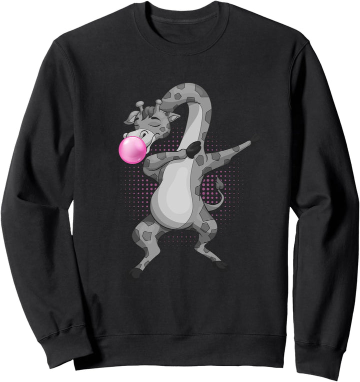 Afrika Safari Tier Kaugummi Zoo Tier Dabbing Giraffe Sweatshirt
