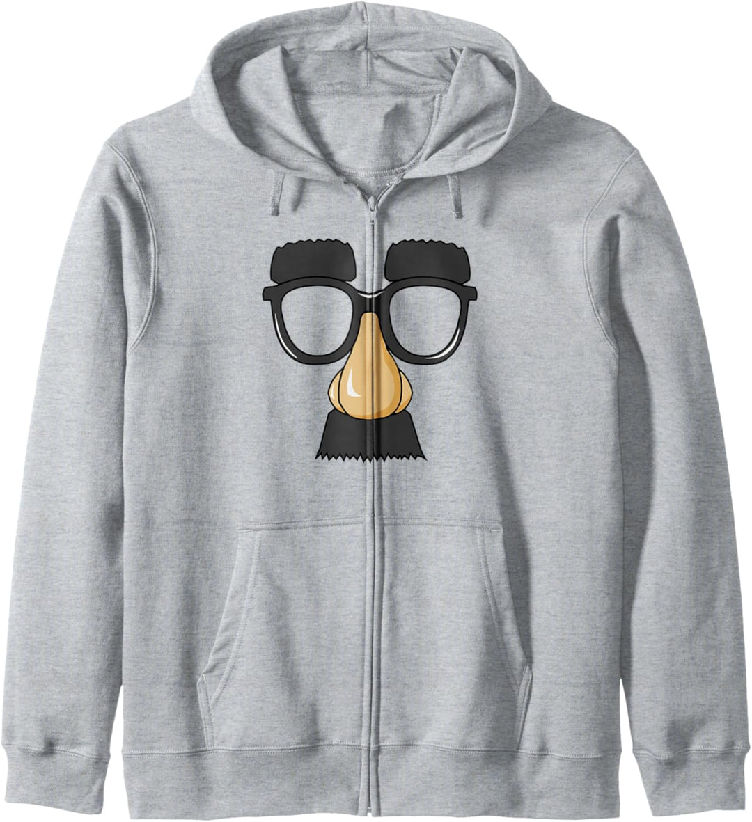 Lustige Maske Brille Nase & Schnurrbart Verkleidung Kapuzenjacke
