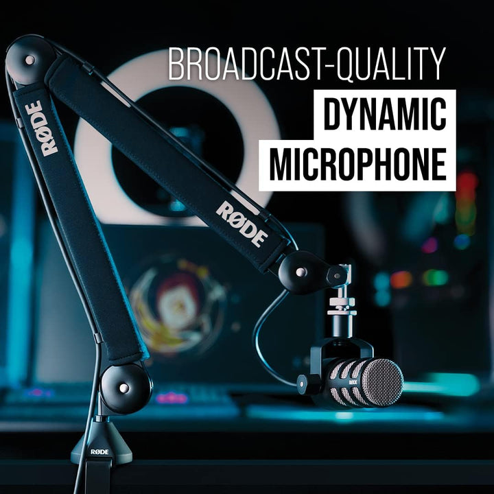 RØDE PodMic Dynamisches Mikrofon mit Rundfunkqualität mit integrierter Schwenkhalterung für Podcasti
