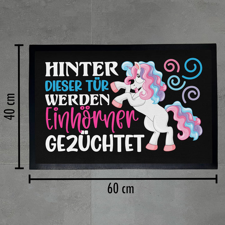 Trendation - Lustige Fussmatte Frauen Spruch Einhorn Witz Kollegin Einhörner Geschenkidee Verrückte