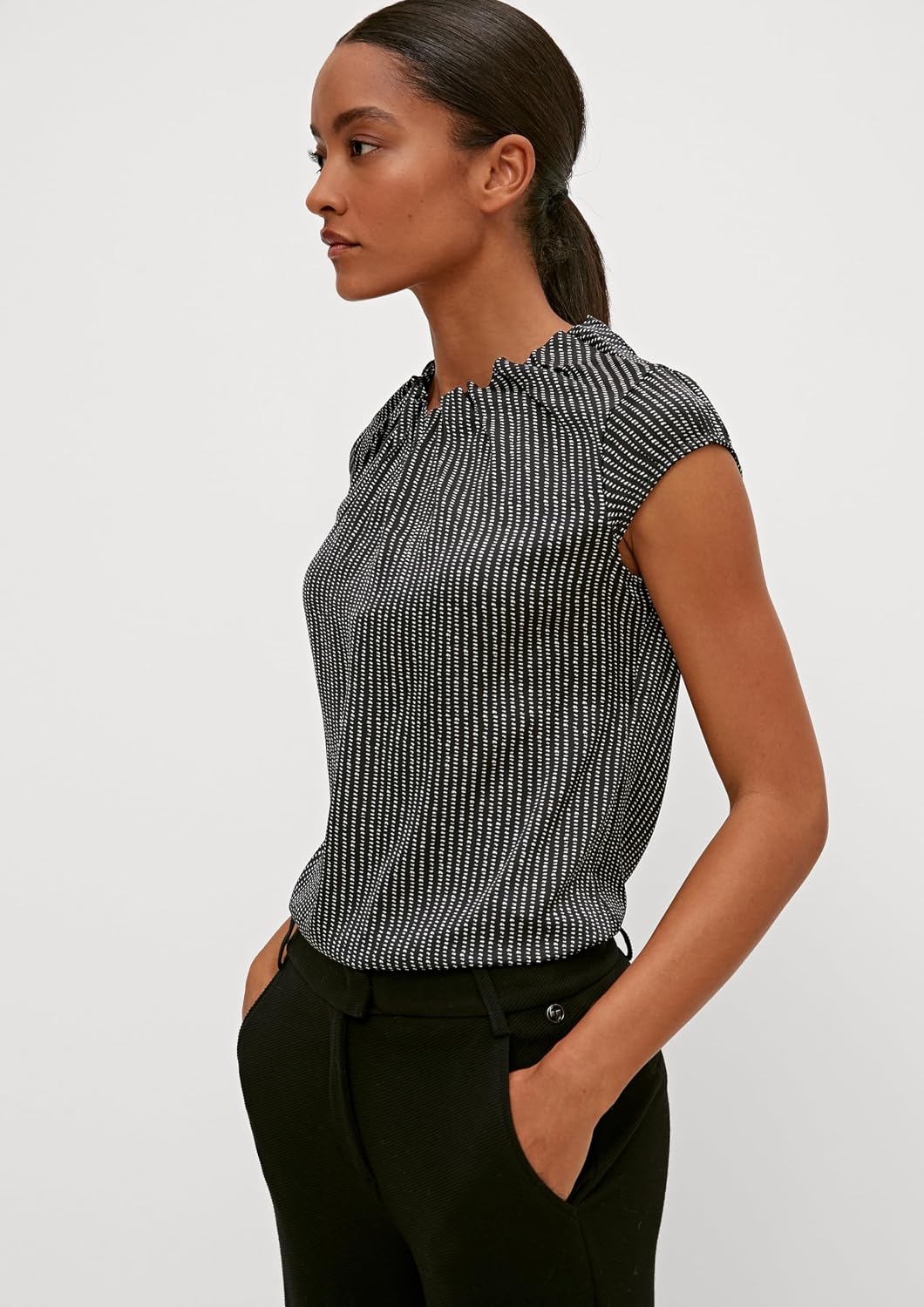 Comma Feminine Baumwollbluse 38 99a7, 38 99a7