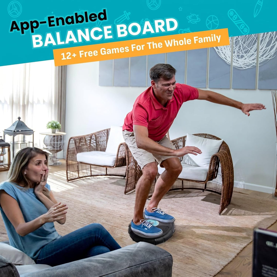 GoBalance Board App Balance Board mit Bluetooth Sensor 12 Spiele fuer Training Spass und Fitness Sta