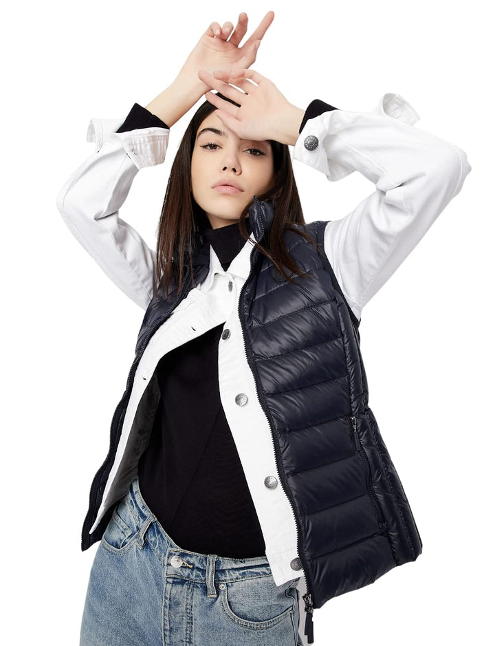 Armani Exchange Damen Down Vest M Blau, M Blau