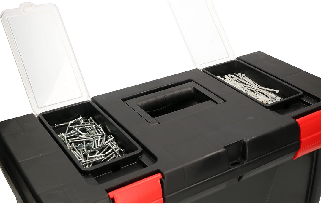 KOTARBAU® Werkzeugkoffer Koffer 20" Werkzeugkasten Organizer Schrauben mit 2 Zusatzfächern, Koffer 2