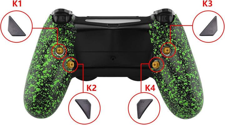 eXtremeRate Programmierbar Dawn Remap Kit für ps4 Controller, Rückseite Hülle Gehäuse Case&Upgrade-B