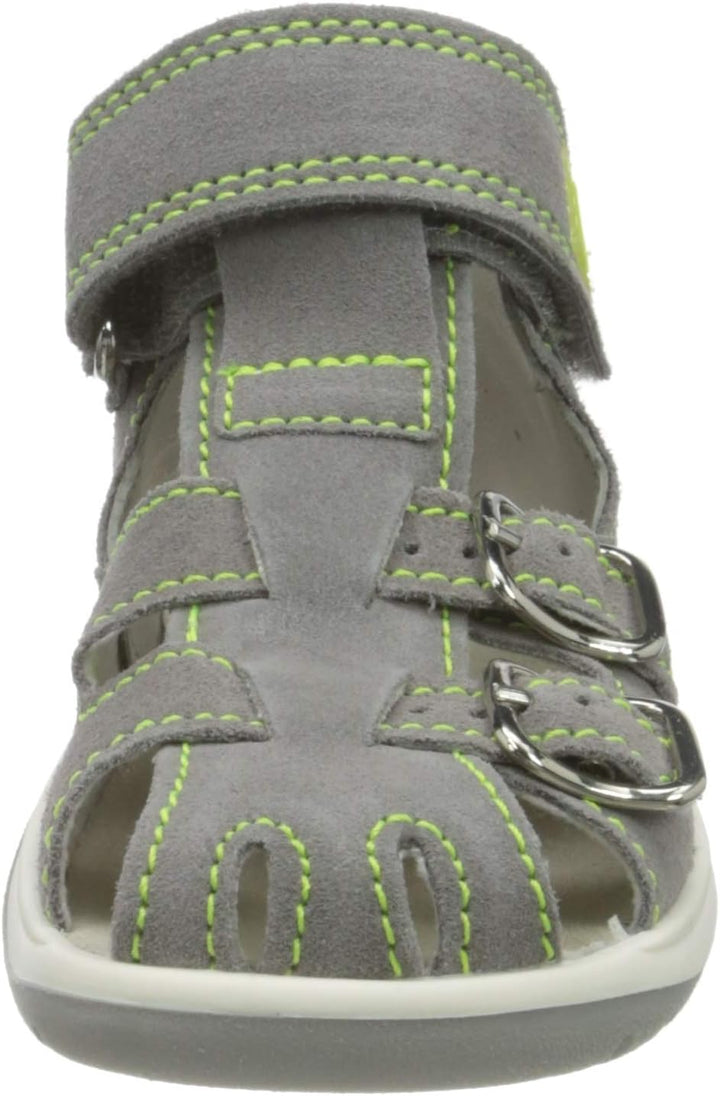 Richter Jungen Babel Geschlossene Sandalen 24 EU Grau Stone Neon Yellow 6601, 24 EU Grau Stone Neon