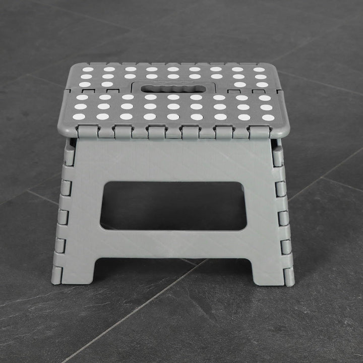 com-four® Klapptritt mit Gumminoppen - Faltbarer Tritthocker - tragbare Aufstiegshilfe für Haushalt,