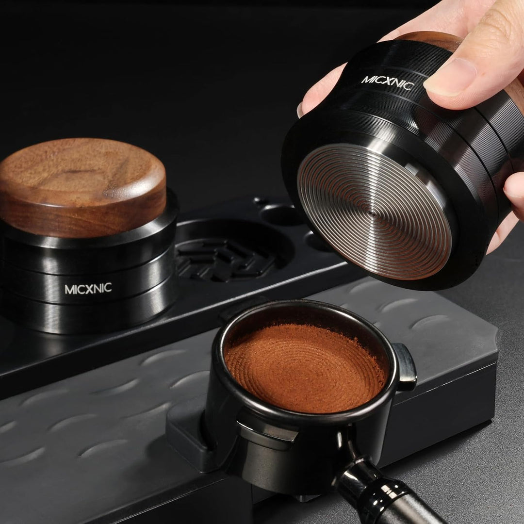 Palm Tamper 51mm, Federbelastet Kaffee Tamper für DeLonghi 51mm Siebträger, Self Leveling Espresso T