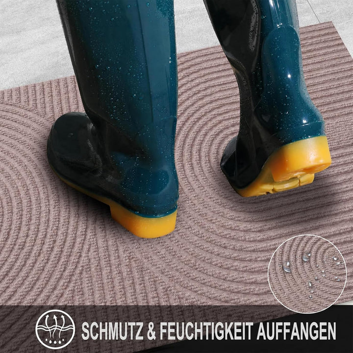 Fussmatte 60x90 cm Innen und Aussen - rutschfeste Schmutzfangmatte - Waschbar Fussmatte, Wasserdicht